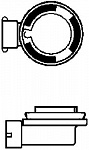 Лампа H8 +30% 12V-35W (PGJ19-1)