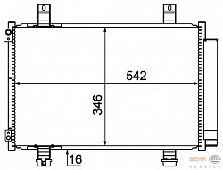 Конденсатор, кондиционер, с осушителем OPEL AGILA (B) (H08) SUZUKI SPLASH