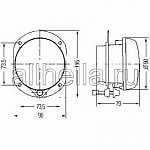 Модуль D90 мм. Противотуманного света (Н7) 12V