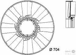 FAN WHEEL, ENGINE COOLING