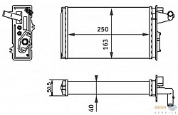 Радиатор печки ALFA ROMEO 145 (930),146 (930),155 (167),GTV (916C_),SPIDER (916S_) FIAT COUPE (FA/175),TEMPRA (159),TEMPRA S.W. (159),TIPO (160) LANCIA DEDRA (835),DEDRA SW (835),DELTA II (836)