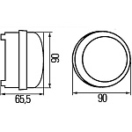 D90мм Дневной свет модуль LED (с габаритом) правый