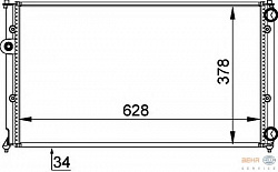 Радиатор охлаждения двигателя SEAT CORDOBA (6K1, 6K2),IBIZA II (6K1),INCA (6K9) VW POLO CLASSIC (6KV2),POLO Variant (6KV5)