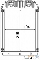 Радиатор печки VAG TOUAREG 2.5D/3.2D/3.2/3.6/4.5/4.8/6.1