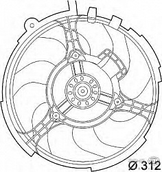 Вентилятор охлаждения двигателя FIAT STILO (192),STILO Multi Wagon (192)