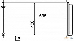 Конденсатор, кондиционер, с осушителем TOYOTA AURIS (NRE15_, ZZE15_, ADE15_, ZRE15_, NDE15_),COROLLA Verso (ZER_, ZZE_, R1_),COROLLA седан (E15_)