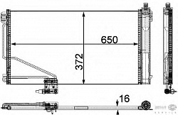 Конденсатор, кондиционер, с осушителем MERCEDES-BENZ SLK (R171)
