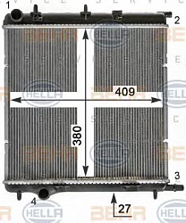 Радиатор охлаждения двигателя CITROEN C2 (JM_)