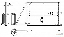 Конденсатор, кондиционер, с осушителем OPEL VECTRA B