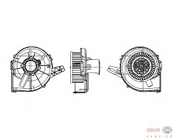 Моторчик печки AUDI A2 (8Z0) SEAT CORDOBA (6L2),IBIZA IV (6L1),IBIZA V (6J5),IBIZA V SPORTCOUPE (6J1) SKODA FABIA (6Y_),ROOMSTER (5J) VW POLO (9N_),