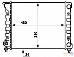 RADIATOR, WIDTH 320 MM