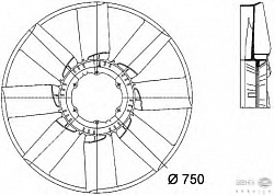 FAN WHEEL, ENGINE COOLING