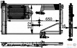 Конденсатор, кондиционер, с осушителем MERCEDES-BENZ (W203),(S204),(CL203),CLK (C209)