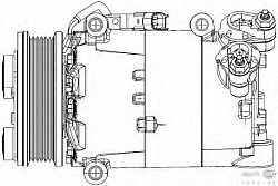 Компрессор кондиционера FORD C-MAX II,FOCUS III,GALAXY,GRAND C-MAX,MONDEO IV,,S-MAX LAND ROVER RANGE ROVER EVOQUE (LV)