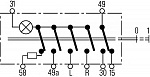 Выключатель аварийной сигнализации, (W1,2W) MERCEDES-BENZ CITARO (O 530),CONECTO (O 345),HENSCHEL 2-t,INTOURO,LK/LN2,MK,O 301,O 303,O 404,O 405,SK,T1 (601),T1, (602),T1