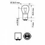 P21/4W 12V-21/4W (BAZ15d)  (блистер 2шт.)