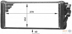 Радиатор печки AUDI 100 (43, C2),100 (44, 44Q, C3),100 (4A, C4),100 Avant (43, C2),100 Avant (44, 44Q, C3),100 Avant (4A, C4),200 (43),200 (44, 44Q),200 Avant (44, 44Q),A6 (4A, C4),A6 Avant (4A, C4),V8 (44_, 4C_)