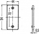 Отражатель желтый Mercedes 1222-4850 (MK/SK)/709-2024 (LK/LN2)