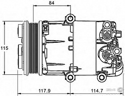 Компрессор кондиционера 12V