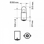 T4W 12V-4W (BA9s)  (блистер 2шт.)