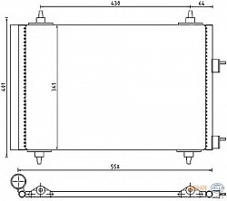 Конденсатор, кондиционер, с осушителем PEUGEOT 307 (3A/C),307 Break (3E),307 CC (3B),307 SW (3H)