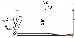 Конденсатор, кондиционер, с осушителем NISSAN ALMERA II (N16),ALMERA II Hatchback (N16),PRIMERA (P12),PRIMERA Hatchback (P12),PRIMERA универсал (WP12)