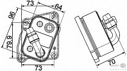 Масляный радиатор BMW 1 (E81),1 (E82,88),3 (E46),3 (E90),3 Compact (E46),3 Touring (E46),3 Touring (E91),3 кабрио (E46),3 кабрио (E93),3 купе (E46),3 купе (E92),(E60),5 Touring (E61),X1 (E84),X3 (E83),Z4 (E85)