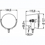 Фара дальнего света Luminator X Halogen (H1) Ref. 37,5 12V