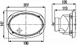 Фара Oval 120 (H4/T4W) интеграционный монтаж, c габаритом