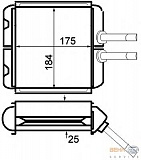 Радиатор печки DAEWOO LANOS/NUBIRA 1,4-2,0L 97->
