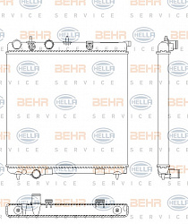 Радиатор охлаждения двигателя CITROEN C3 II,C3 Picasso,DS3,DS3 кабрио PEUGEOT 207 (WA_, WC_),207 CC (WD_),207 SW (WK_),208,308 SW