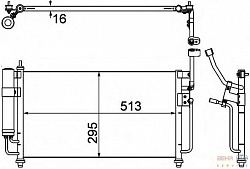 Конденсатор, кондиционер, с осушителем MAZDA 2 (DE)
