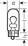 W5W 12V-5W (W2,1x9,5d)  (блистер 2шт.)