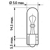 Лампа WBT5 24V-2W (W2x4.6d)