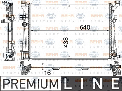 Радиатор охлаждения двигателя MERCEDES-BENZ (W176),B-CLASS (W246),(C117),,GLA-CLASS (X156)