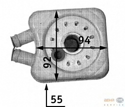 РАДИАТОР МАСЛЯННЫЙ VW GOLF II-III/PASSAT B3-B5/SHARAN/T LL/T LV//AUDI 80/100/A4/A6/A8 2,8//SKODA OCT