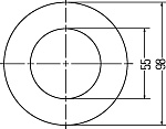 D55мм/98мм Светодиодное хромированное кольцо 12 LED 2 режима, 12V