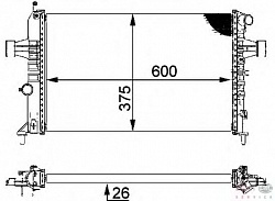 Радиатор охлаждения двигателя OPEL ASTRA G,ZAFIRA A (F75_)