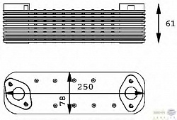 Масляный радиатор MERCEDES-BENZ CONECTO (O 345),NG,O 303,SK