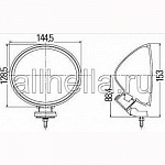 Фара дальнего света Comet FF-200 бежевая (комплект 2 фары с крышками)  Ref. 37,5