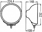 Фара дальнего света Luminator-Xenon (с лампой D2S, проводами, реле) Ref. 37,5 24V