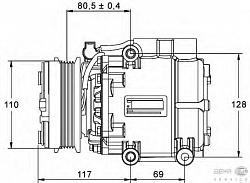 Компрессор кондиционера 12V