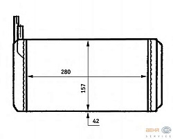 Радиатор печки ALFA ROMEO 164 (164) FIAT CROMA (154) LANCIA THEMA (834),THEMA SW (834)