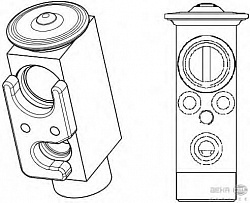 Расширительный клапан кондиционера DAF LF 45,LF 55 RENAULT TRUCKS Kerax,Midlum,Premium 2 VOLVO FE,FL