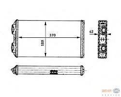 Радиатор печки MAN F 2000,M 2000 M