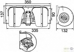 Моторчик печки DAF 65 CF,65,75 CF,75,85 CF,85,95 XF,CF 85,XF 95