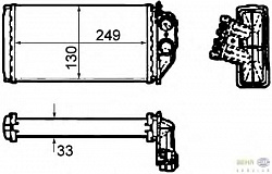 Радиатор печки PEUGEOT 307 (3A/C),307 Break (3E),307 CC (3B),307 SW (3H)