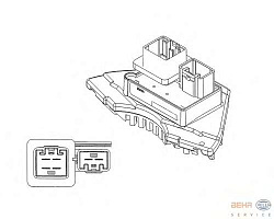 Резистор отопителя салона VOLVO S60 00>/S80 98-06