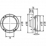 D132мм Ближний свет модуль (H4, с габаритом; с лампами) (1шт) Ref. 12,5