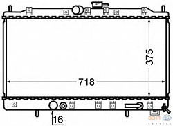 Радиатор охлаждения MITSUBISHI GALANT VI 96-00 АКПП